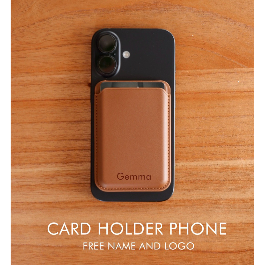 Magsafe Leather Cardholder // ชื่อและโลโก้ฟรี