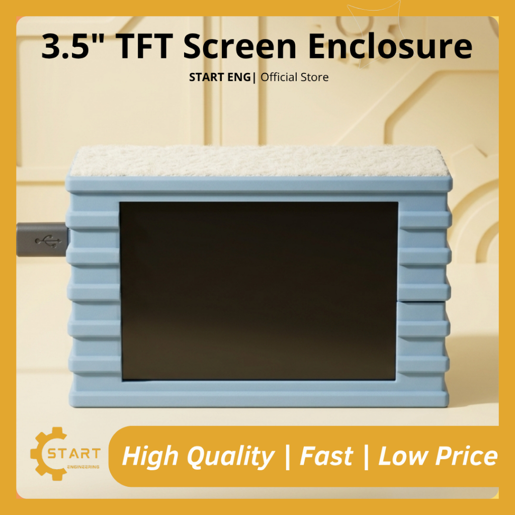LAYAR หน้าจอ TFT ขนาด 3.5 นิ้ว 3D พิมพ์กล่องหน้าจอสัมผัสเคสแสดงผล IoT - เคสแบบกําหนดเองหน้าจอจอภาพ R