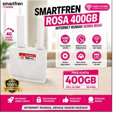 SMARTFREN HOME RE11 4G Wifi Modem ฟรี Smartfren Prime 400GB Quota Full Regular 24 ชั่วโมง