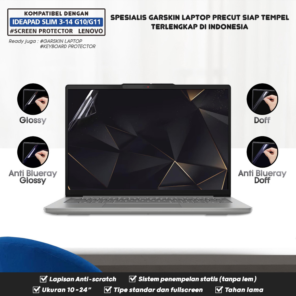 LAYAR ป้องกันหน้าจอสําหรับ Lenovo IdeaPad Slim 3 3i-14 14IPH11 Gen 11 Glossy Doff Anti Blueray