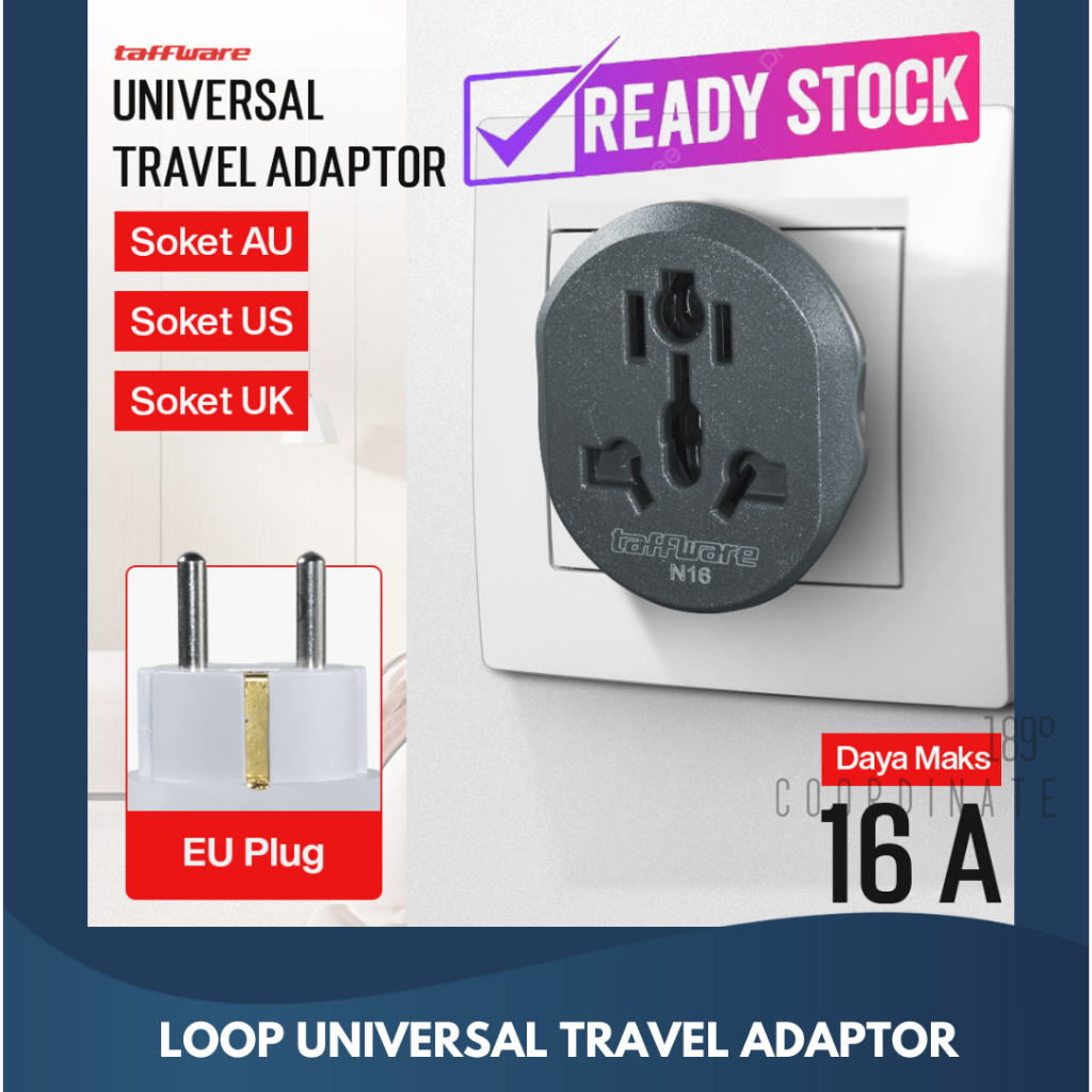 ปลั๊ก UNIVERSAL | LOOP UNIVERSAL TRAVEL ADAPTER PLUG CHARGER ADAPTER