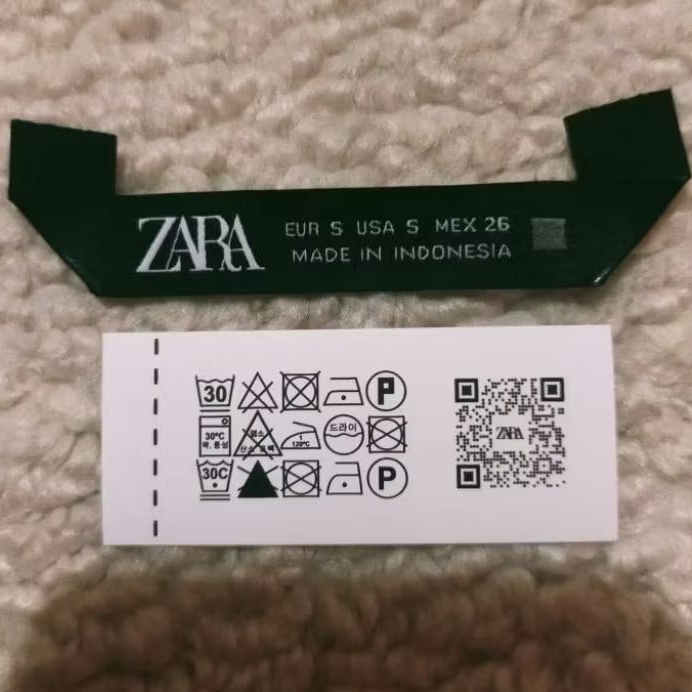 Zara m label size wash misc
