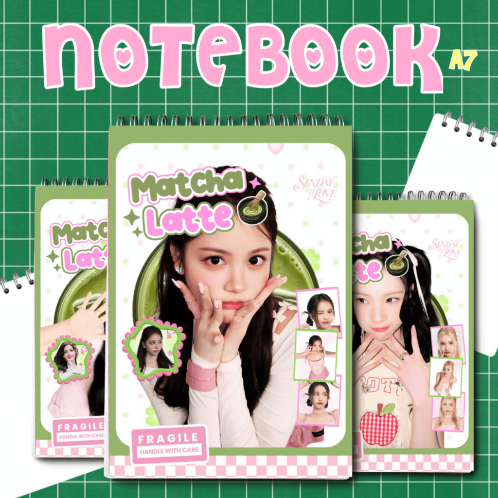 A7 ขนาดโน๊ตบุ๊ค (7.4 X 10.5 CM) VER KPOP HEART 2 HEARTS STRAWBERRY MATCHA