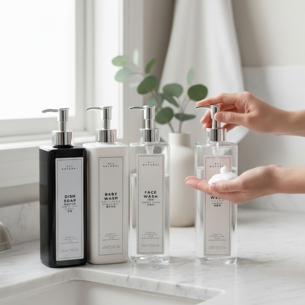 TG-SKP ขวดสี่เหลี่ยม 500 มล. สําหรับสบู่เหลว แชมพู โลชั่นบํารุงผิว ฯลฯ + ฟรีสติ๊กเกอร์ไวนิลกันน้ํา