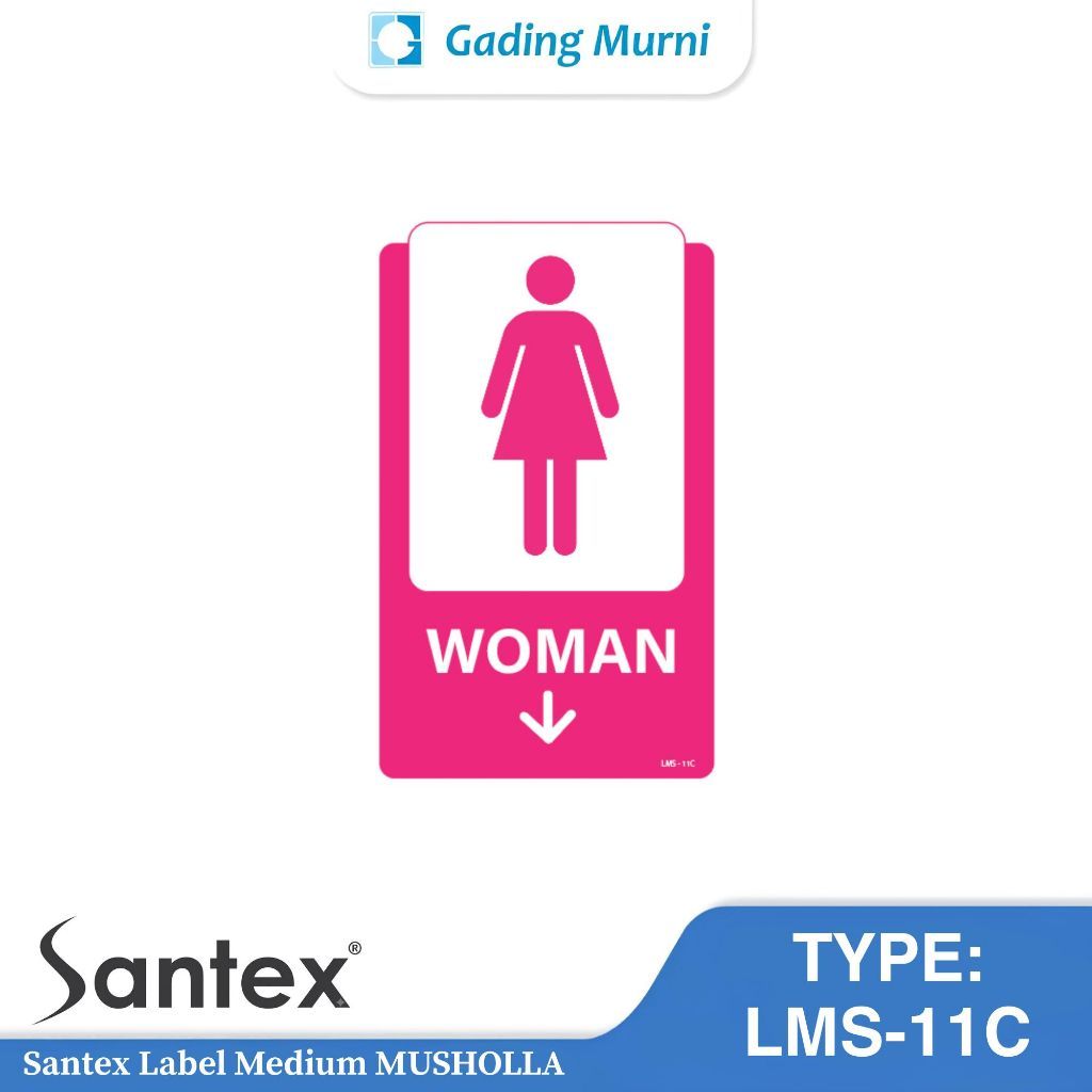 Santex Label LSM-11C WOMAN 18x9 ซม | ป้ายผู้หญิง | กระดานการเรียนการสอนหญิง | ป้ายหญิง | ป้ายห้องน้ํ