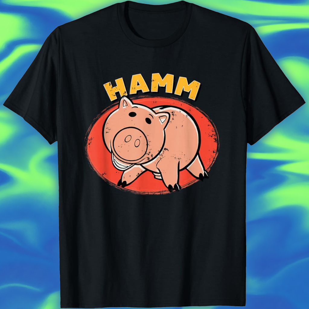 Makeyoushine X Generation90 Toy Story 4 Hamm เสื้อยืด – Vintage 90s Retro Mens Womens Unisex Cotton 