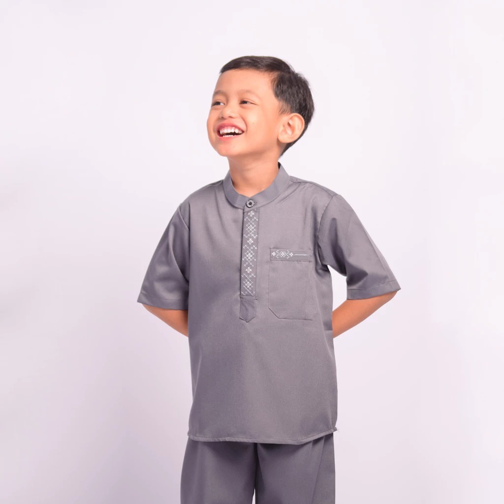 KATUN Muslimic Friends - ชุดสูทผ้าฝ้าย Toyobo พรีเมี่ยมพร้อมครอสไลน์ Motif แขนสั้น ใหม่ล่าสุด KP8