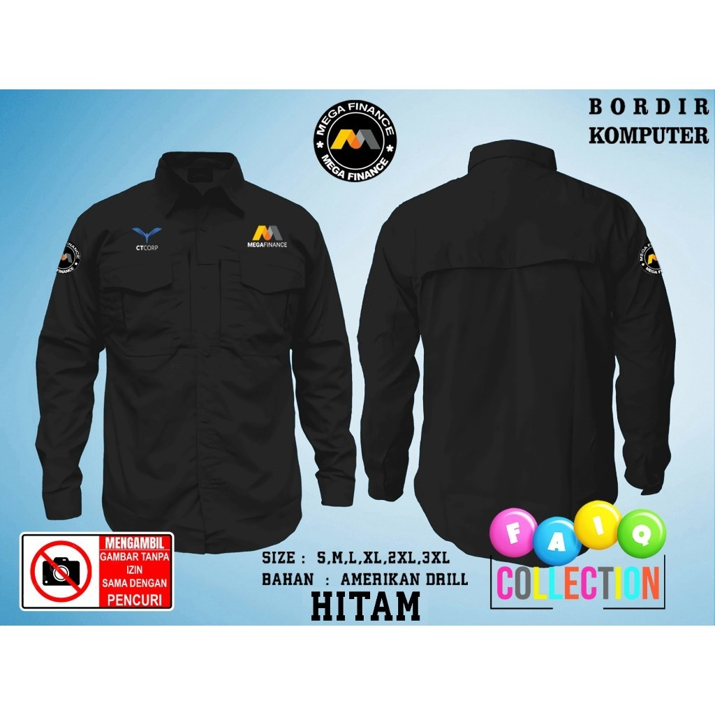 KEMEJA ขายเสื้อปักยุทธวิธี M - TAC BANK MEGA FINANCE - เสื้อยุทธวิธีกลางแจ้ง - BANK MEGA FINANCE เสื
