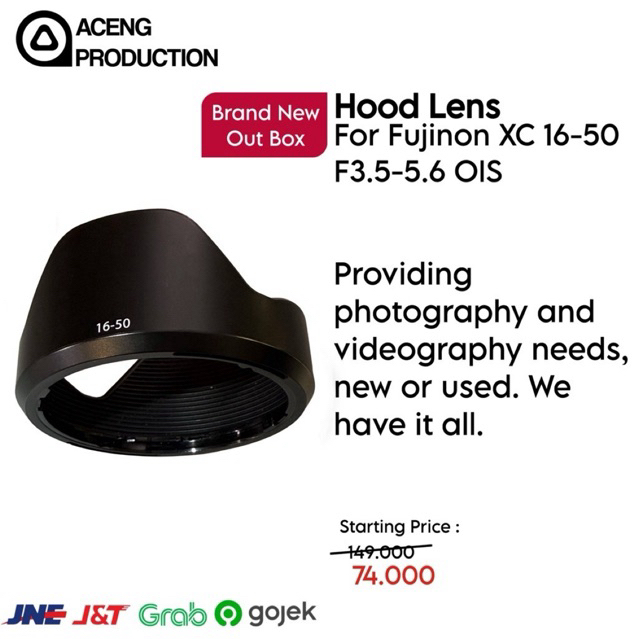 เลนส์ฮูด Fujinon XC 16-50mm F3.5-5.6 OIS เดิม