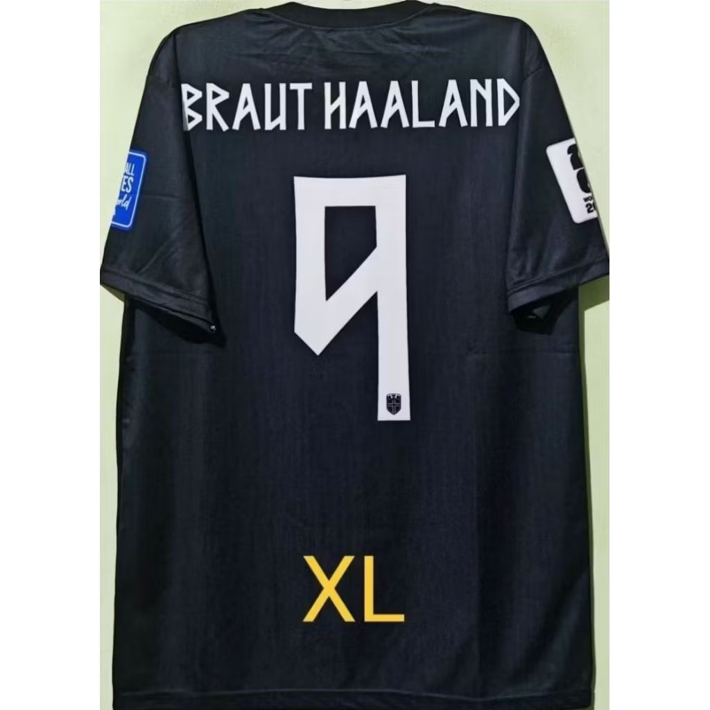 (Minus) Black Norwegia Jersey พิมพ์ HAALAND