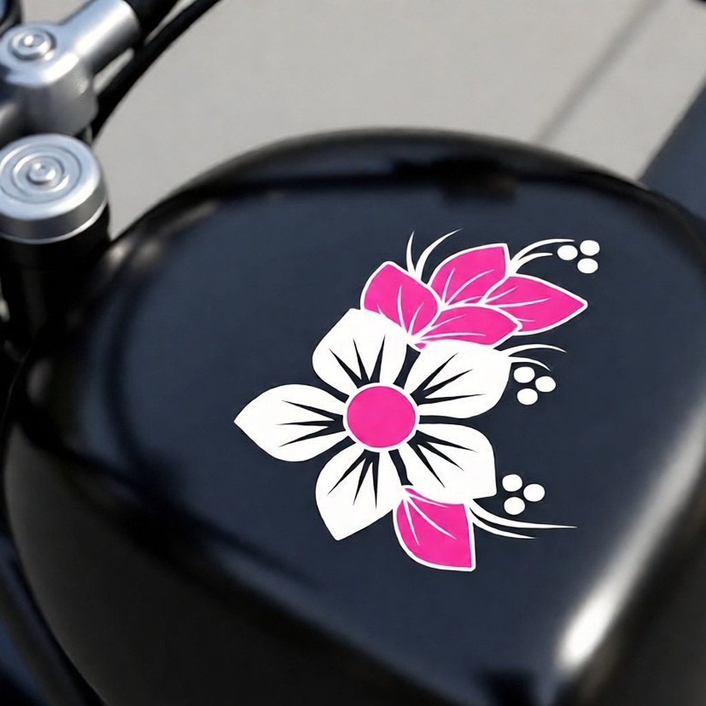 COOL STICKERS FLOWER VARIATIONS CUTTING STICKERS รถจักรยานยนต์ VARIATIONS FLOWERS