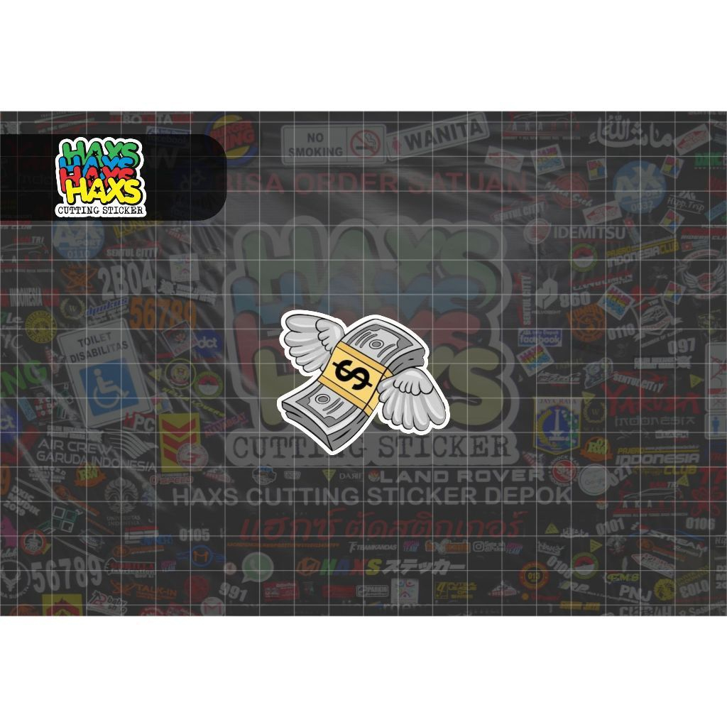 PRINT & CUT Dollar Money Sticker ขนาด 5 ซม