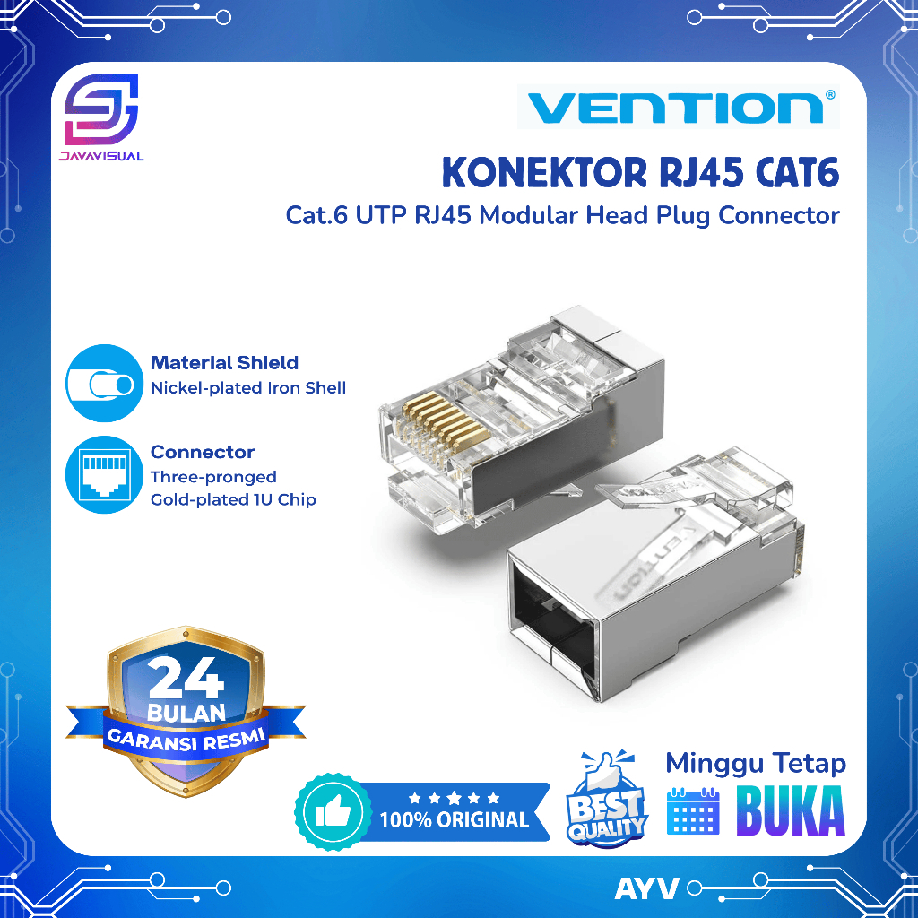 [JaVis] RJ45 CAT6 VENTION CONNECTOR Cat.6 FTP RJ45 Modular