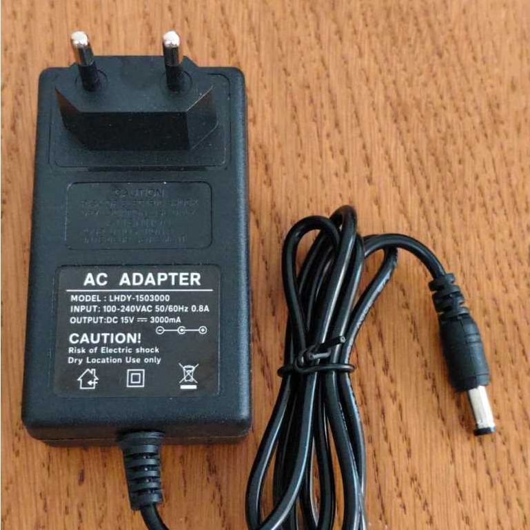 AC ADAPTER 15V 3000mA รุ่น LHDY-1503000 สําหรับลําโพงพกพา