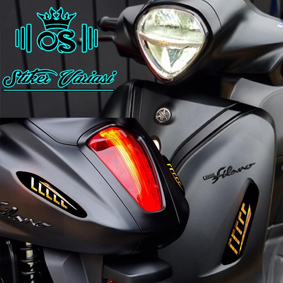 สติ๊กเกอร์ตัด / FILANO 2 TURN LIGHT STICKER / TURN LIGHT VARIATION / อุปกรณ์เสริมรถจักรยานยนต์ / LIGHT DECAL