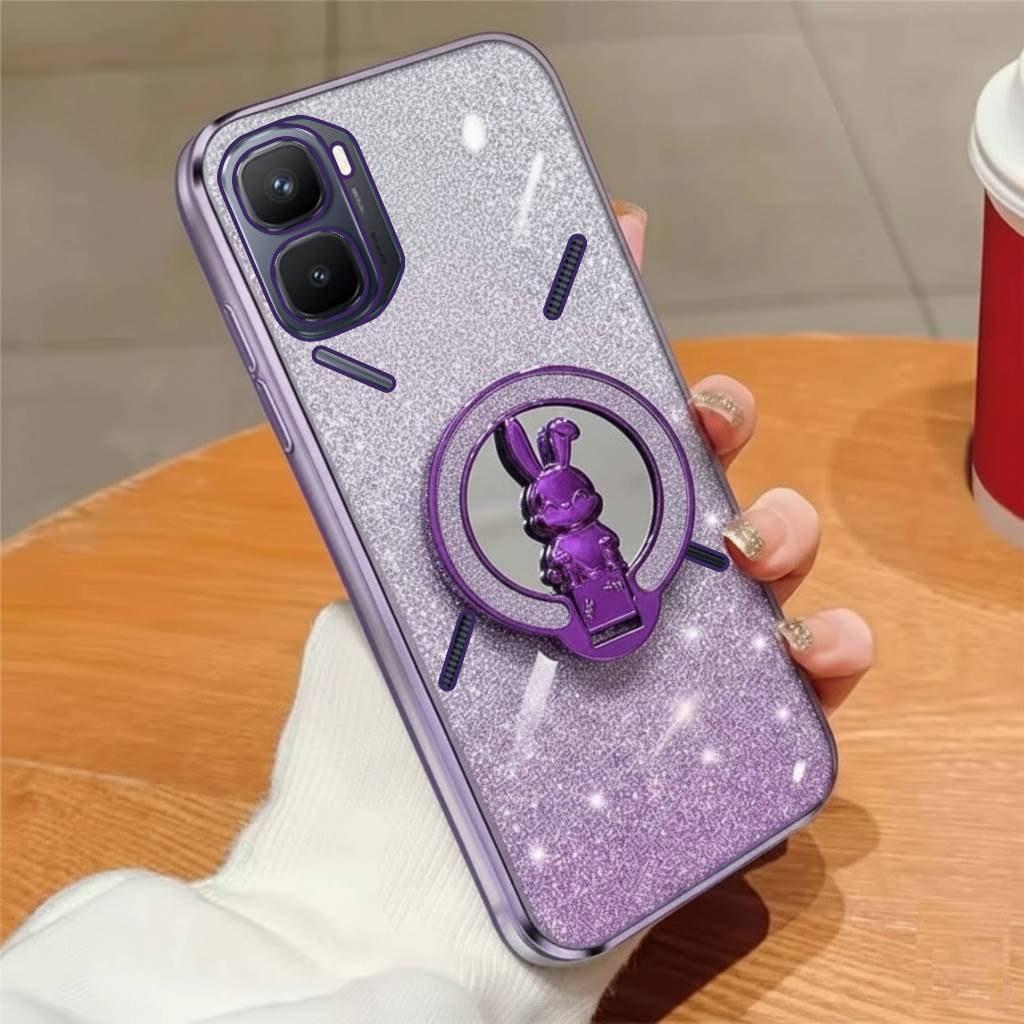 Infinix GT 50 Pro GT 30 Pro GT 30 Case Glitter Aesthetic Ring Mirror Rabbit Motif