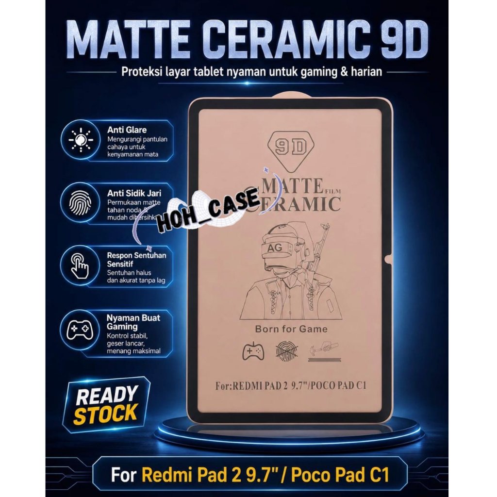 แท็บเคลือบเซรามิก redmi pad 2 redmi pad se 8.7 redmi pad 2 pro clear matte tab clear black list