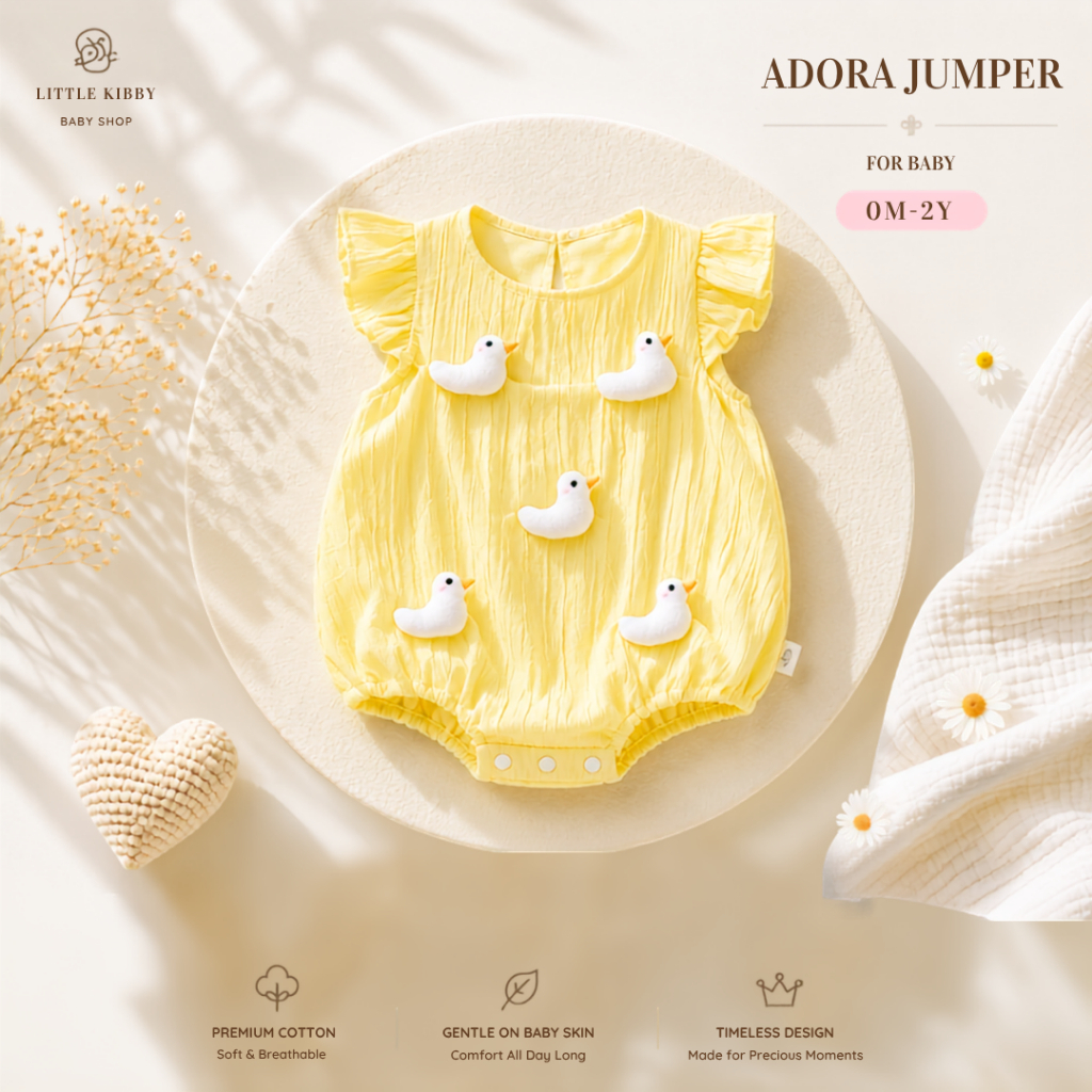 LITTLE KIBBY - ADORA JUMPER | เบบี้ดั๊ก จัมเปอร์ | NEWBORN BABY JUMPER | จัมเปอร์เด็กสไตล์เกาหลี | เ