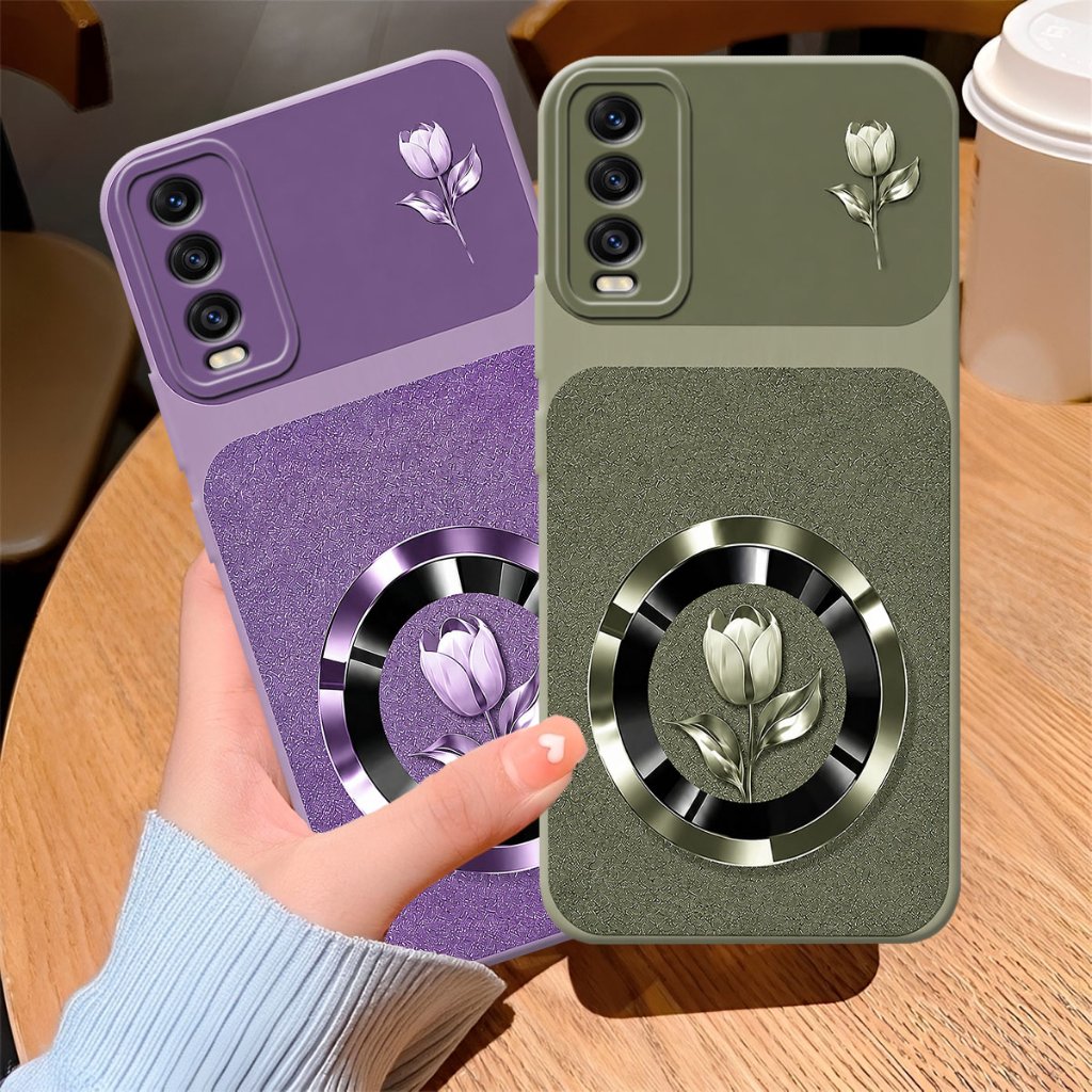 (FA-01) VIVO Y20 Y12S Y20S Softcase Procamera Silicon Case motif r0se cicle Silicon - Casing HP - So