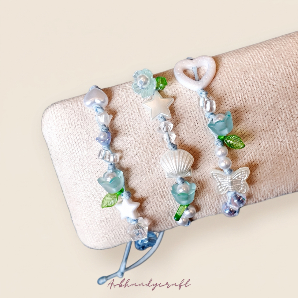 [TG102] 1 ชิ้น - สร้อยข้อมือโมเต้เชือกหยก 1 มม. พรีเมี่ยม