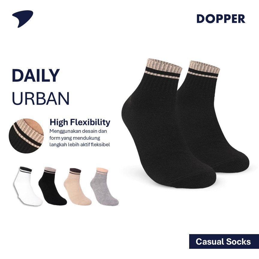 Dopper Daily Urban Ankle Casual Socks - Vintage Retro Anti-Odor Daily Ankle Short Socks
