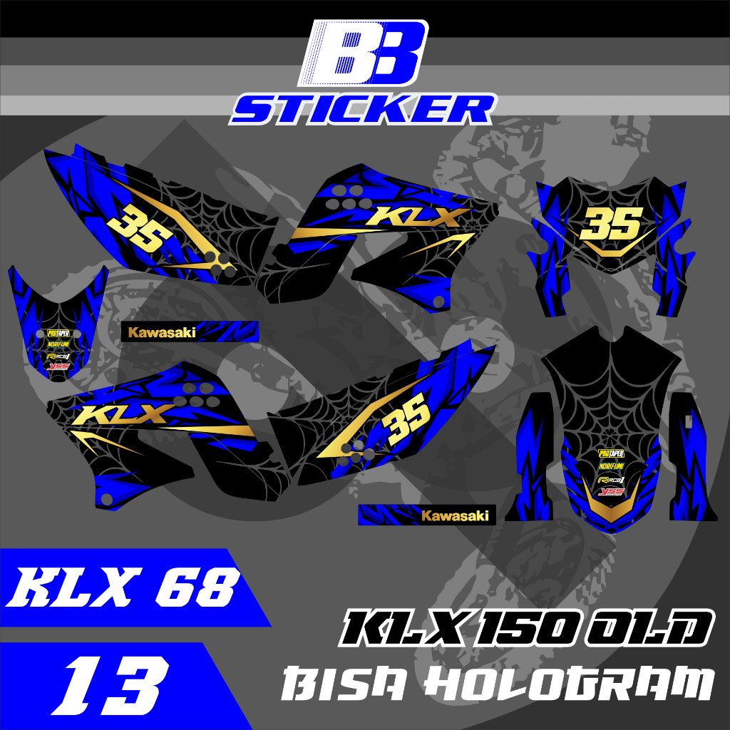 สติ๊กเกอร์ KLX Striping Old KLX KLX 150 SHORT REAR FENDER KLX 68 NET
