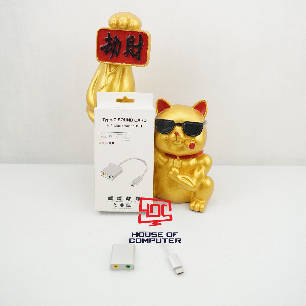 USB SOUND TYPE C TO AUDIO JACK 3.5MM EXTERNAL AUX และไมโครโฟน