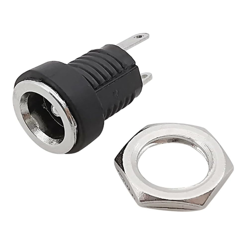 DC Jack Socket Female Panel Mount Connector 5.5 milli 2 Pin