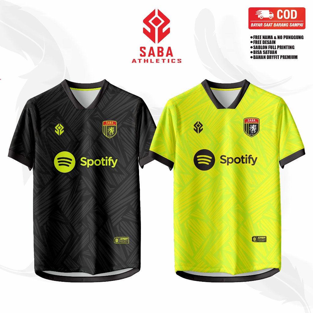 SABA JERSEY - SABA Volt Series Jersey ฟรีโลโก้ชื่อที่กําหนดเองและ Sponsor Full Printing Premium Dryf