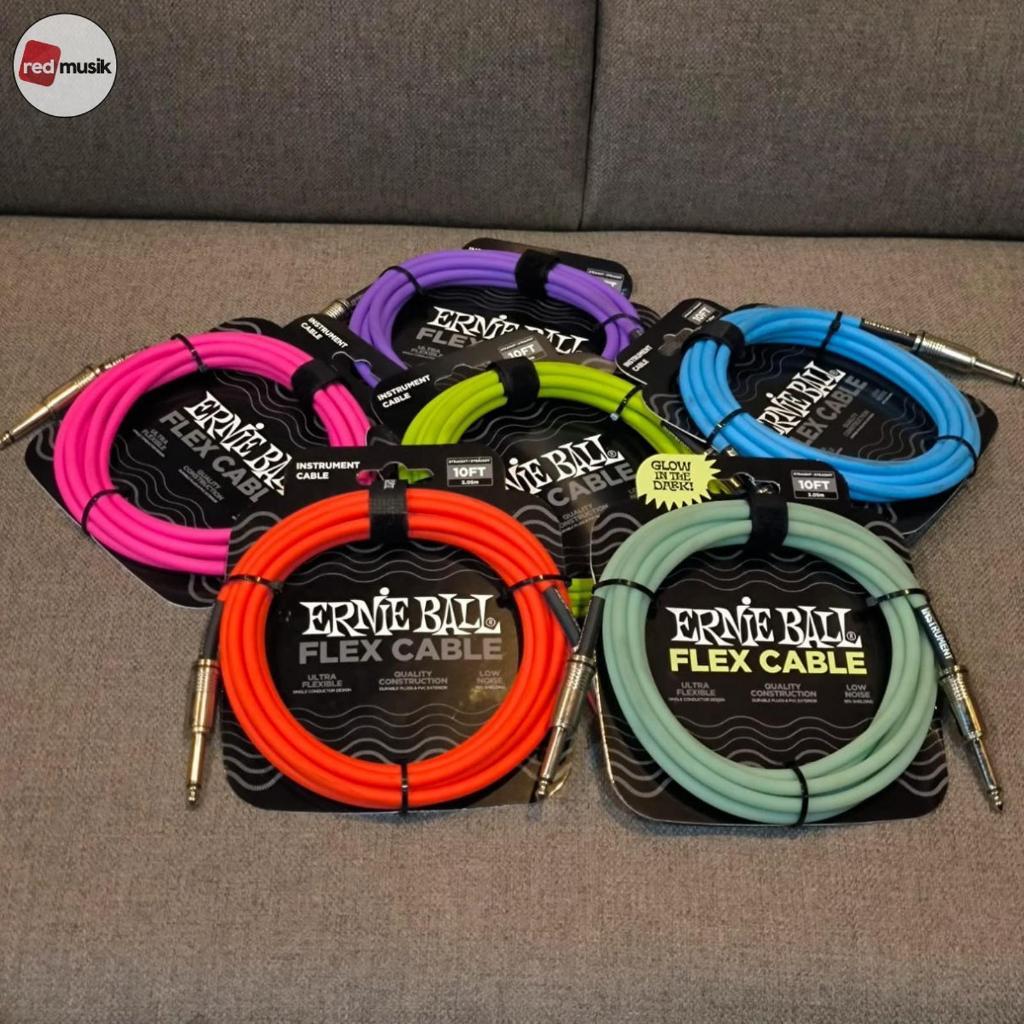 Ernie Ball 10FT Flex Straight to Straight Instrument Cable
