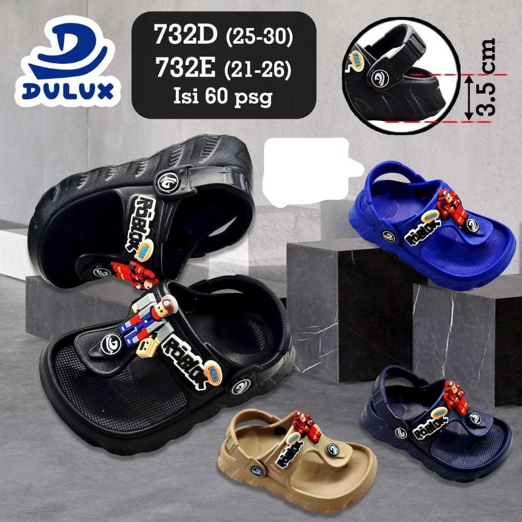 DULUX รองเท้าแตะเด็กชายล่าสุด Roblox Character Motif Back Strap รองเท้าแตะเด็ก DULUX 732