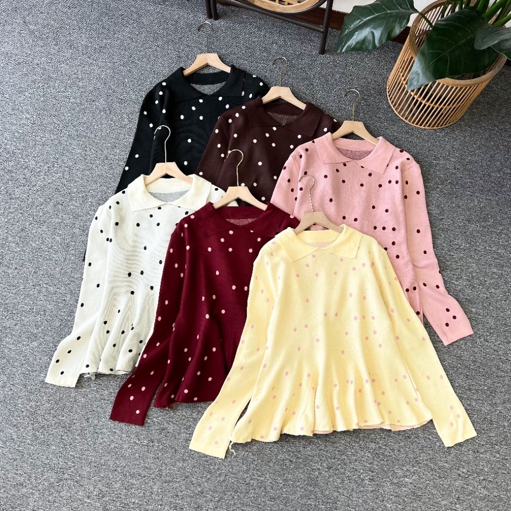 C612 DOTTA KNIT BLOUSE