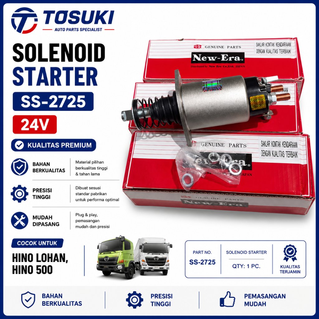 สตาร์ทเตอร์สวิตช์ dutro 125ht hino lohan fm260 jo8c jo5c nissan pk260 ss 2725 selenoid โซลินอยด์สตาร