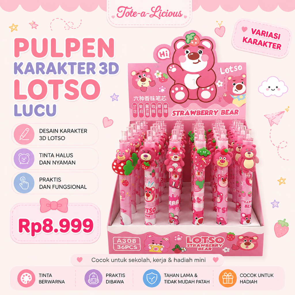 CUTE LOTSO 3D CHARACTER PEN
