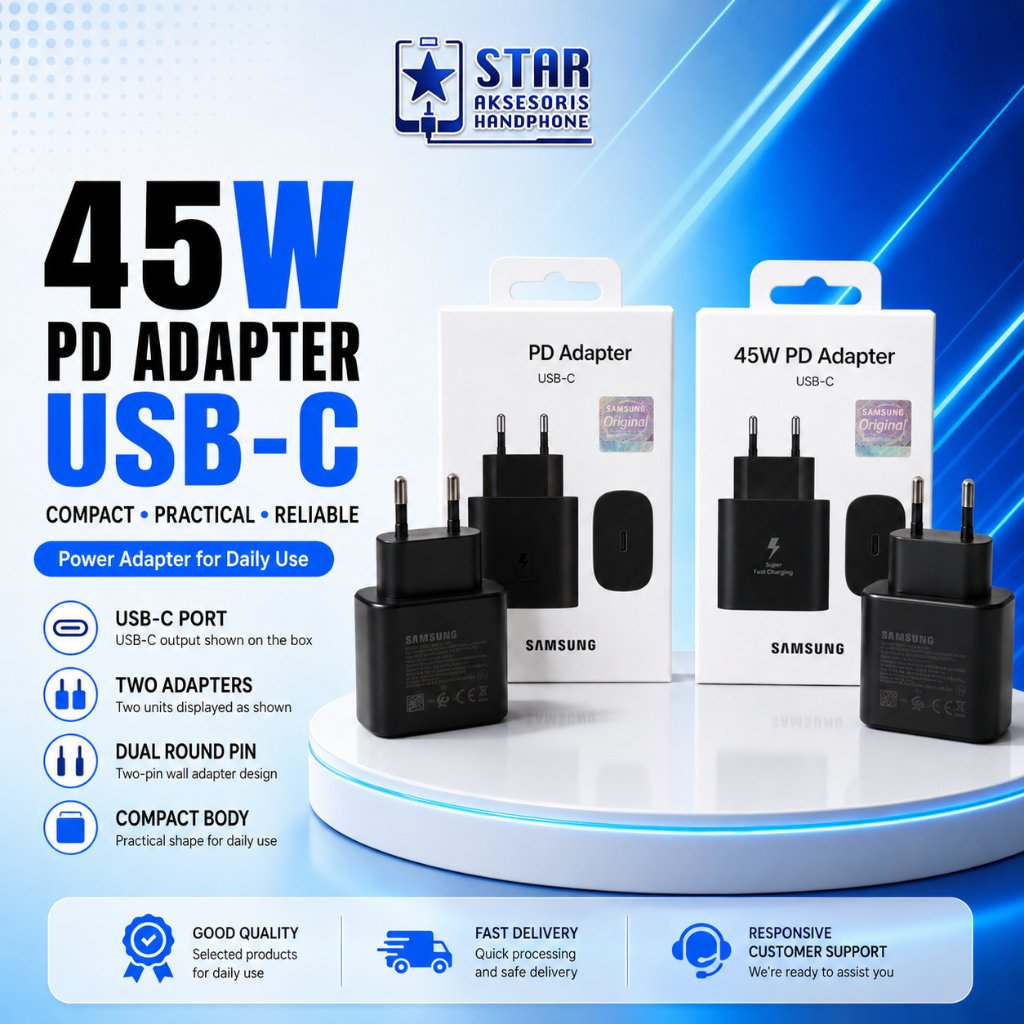 Samsung 45W USB-C Travel Power Adapter Samsung 45W USB-C Adapter Samsung 45W Charger Head Adapter