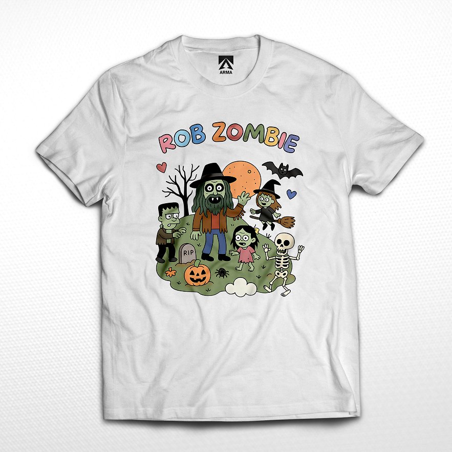 ROBZOMBIE BAND T-SHIRT เสื้อยืดการ์ตูน/ร็อคเพลง unisex emo distro เสื้อผ้า POPPUNK