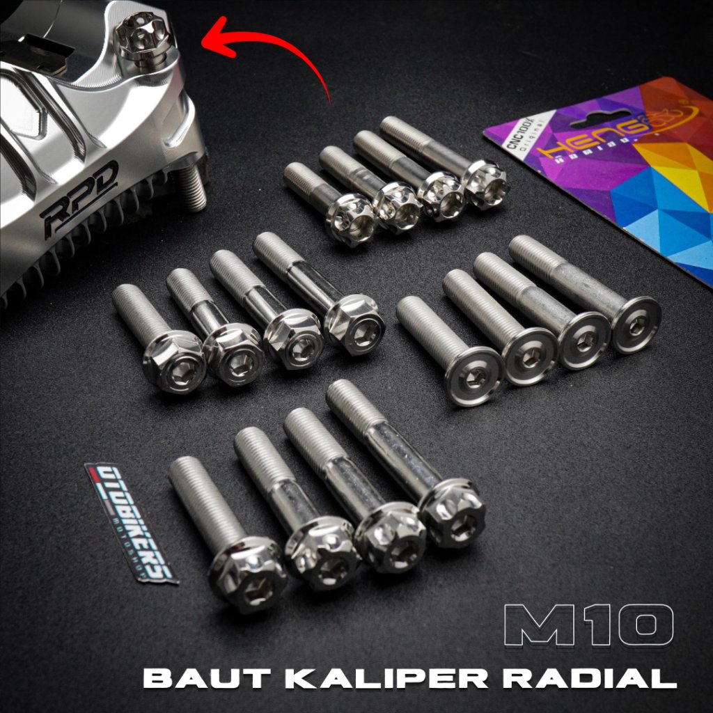 4P Pitch 100 - 108 Radial Caliper Bolts to Monoblock Bracket M10 X 40 45 50 55 60 70 mm Stainless HE