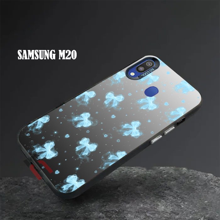 HP CASE IMD SAMSUNG M20 HYBRID IMD PLATE Motif (RIBBON) เคสนิ่มล่าสุดและฮาร์ดเคส IMD HYBRID PLATE HO