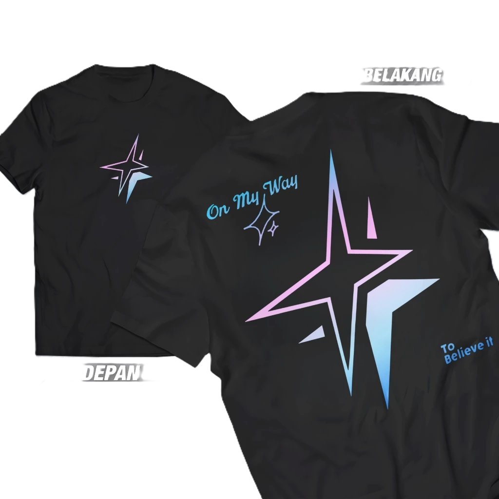 ONE MY WAY STAR T-SHIRT/ ONE MY WAY STAR Distro เสื้อยืด/ เสื้อยืดผู้ชายและผู้หญิง