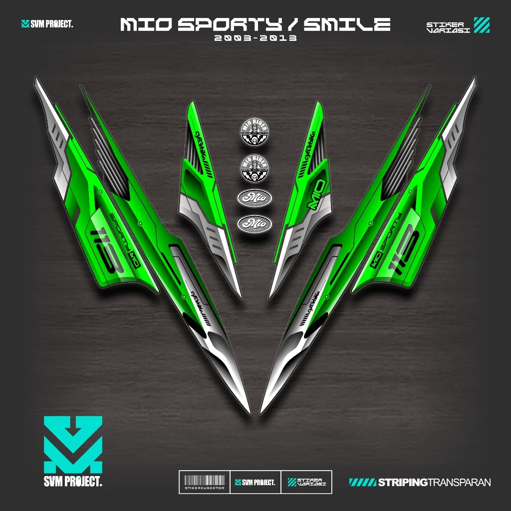 แถบสะท้อนแสง UV MIO SPORTY YS 5 สติ๊กเกอร์ใส YAMAHA MIO SMILE GARNISH สติ๊กเกอร์ MIO SPORTY