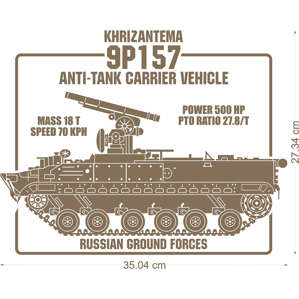 Khrizantema 9P157 Anti Tank Carrier Vehicle (สติ๊กเกอร์ตัด)