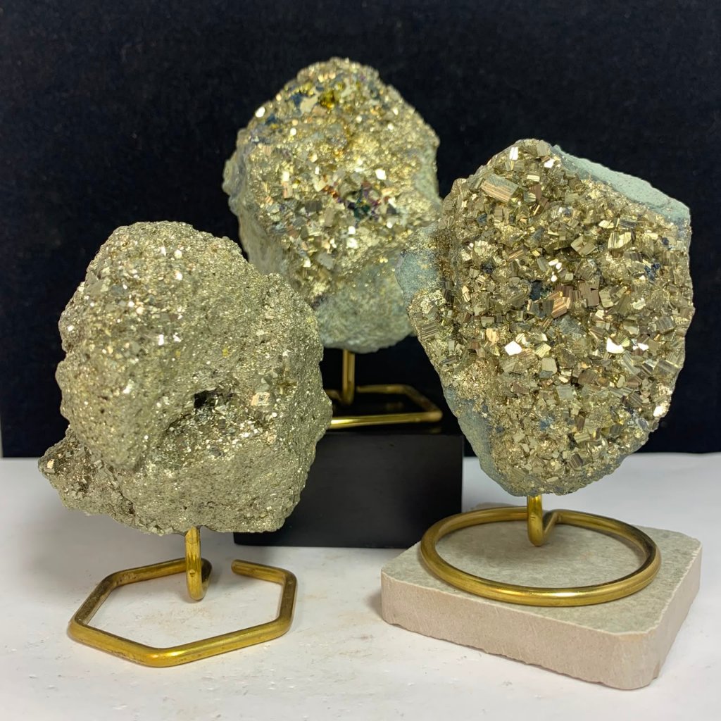 Natural Pyrite Rough - Shimmer Crystal Pyrite Cube Cluster - Gems Collection RANDOM