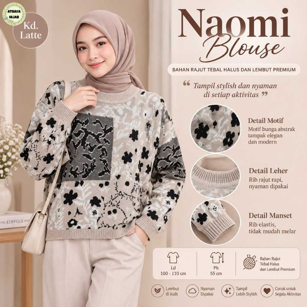 เสื้อผ้าผู้หญิง HQ NAOMI BLOUSE จาก AtHAYA FASHION STORE