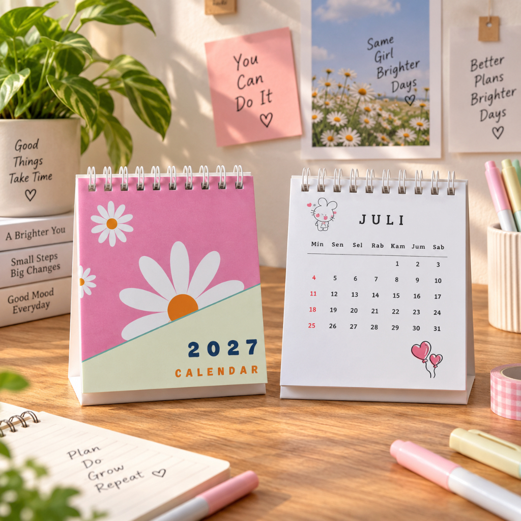 DESK CALENDAR 2027/TABLE CALENDAR/AESTHETIC CALENDAR/MINI CALENDAR 2027