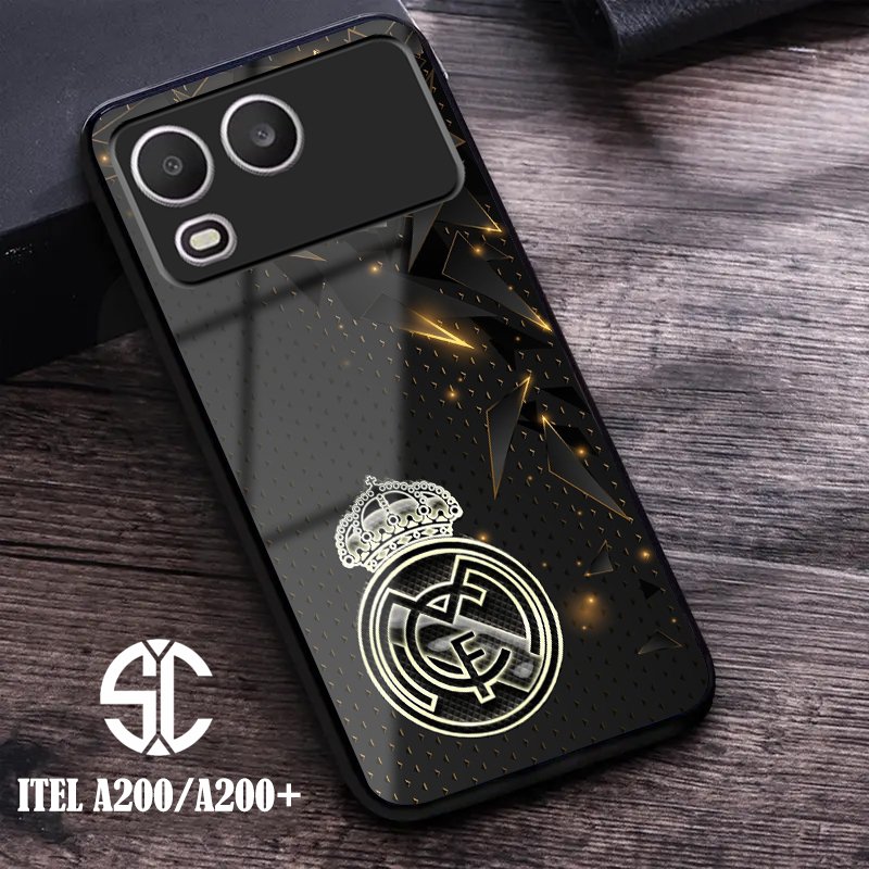 เคส HP ITEL A200/A200+ Motif (MADRID) เคสนิ่มล่าสุดและเคสแข็งเคลือบเงา (SC) เคส Selampet - เคสแบบกํา