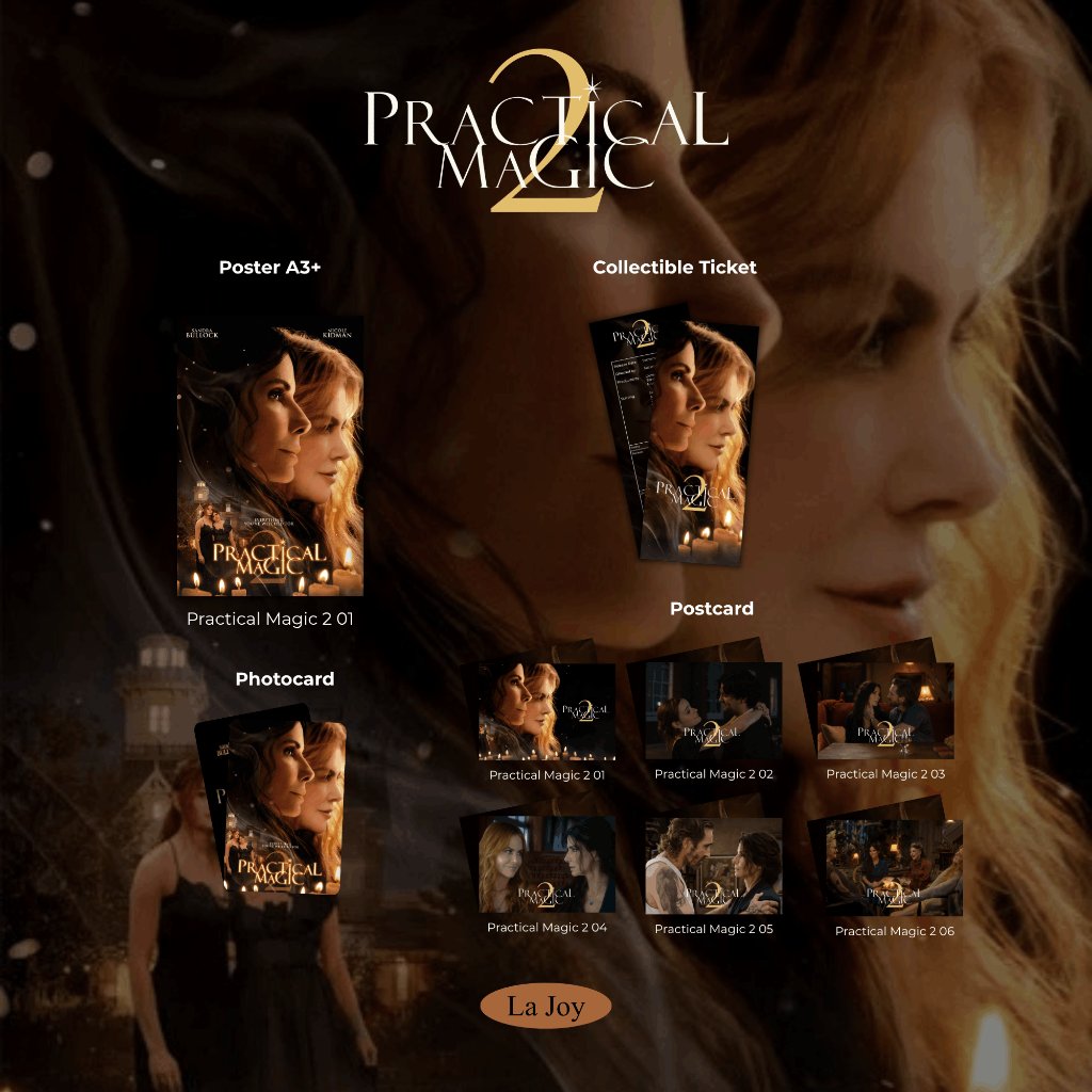 VELO โปสเตอร์ Photocards โปสการ์ดตั๋วสะสม PRACTICAL MAGIC 2 : THE BOOK OF MAGIC | Sandra Bullock Nic
