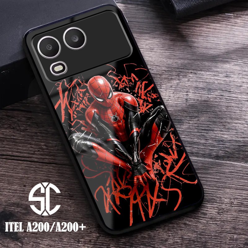 HP ITEL A200/A200+ Case Motif (SPIDERMAN) เคสนิ่มล่าสุดและเคสแข็งเคลือบเงา (SC) Selampet Case - Cust