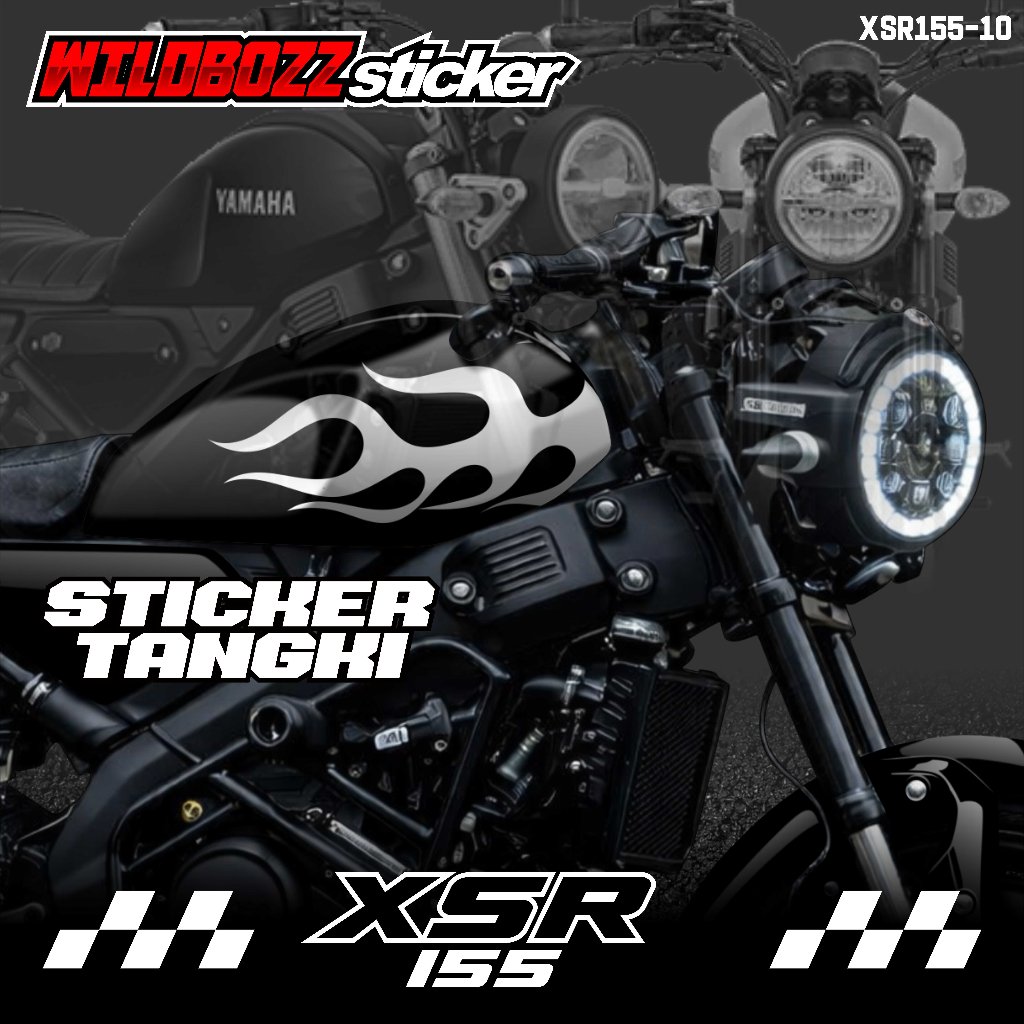 Yamaha xsr 155 สติ๊กเกอร์ถังไฟสุดเท่ (xsr155-8) สติ๊กเกอร์ wildbozz
