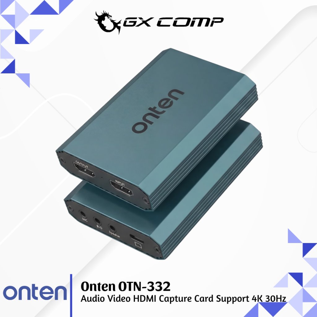 Onten Audio Video การ์ดจับภาพ HDMI รองรับความละเอียด 4K 30Hz สําหรับเล่นเกมถ่ายทอดสด OTN-332