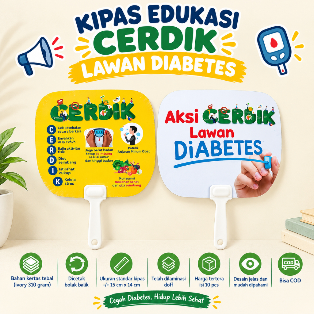 Clever Action ของที่ระลึก Fan Against Diabetic - Clever Against Diabet - ของที่ระลึกเพื่อสุขภาพ